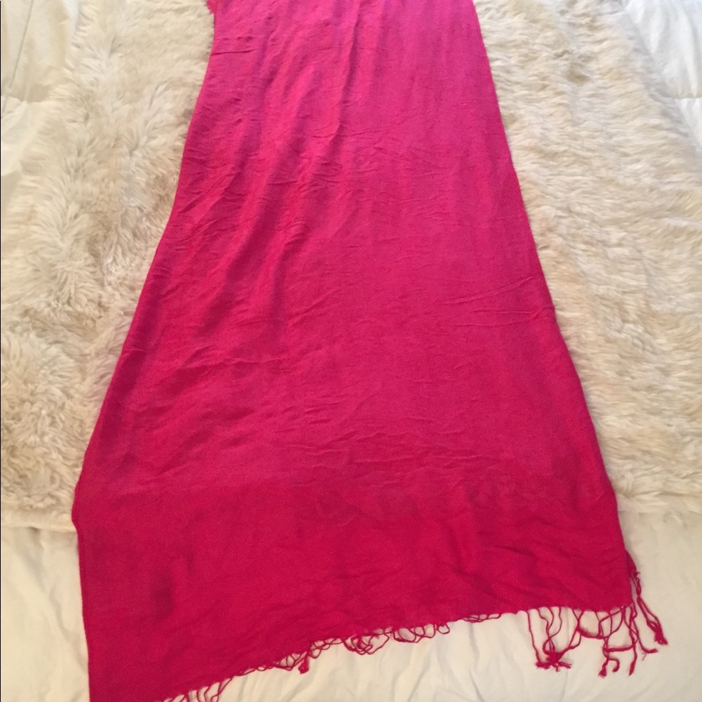 Pink cashmere scarf